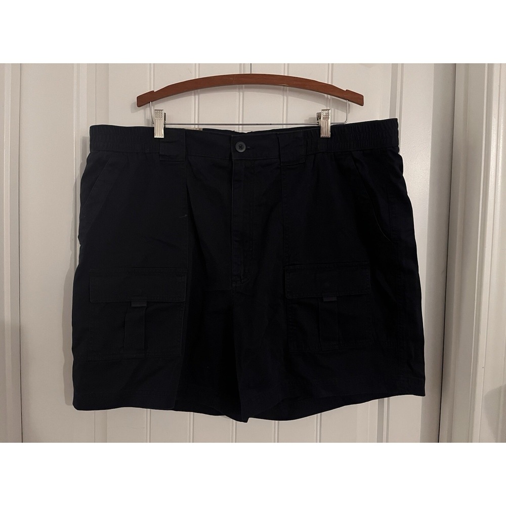 NEW Size 44 Big Mens Roundtree & Yorke Casuals Cargo Shorts 100% Cotton Navy 216
